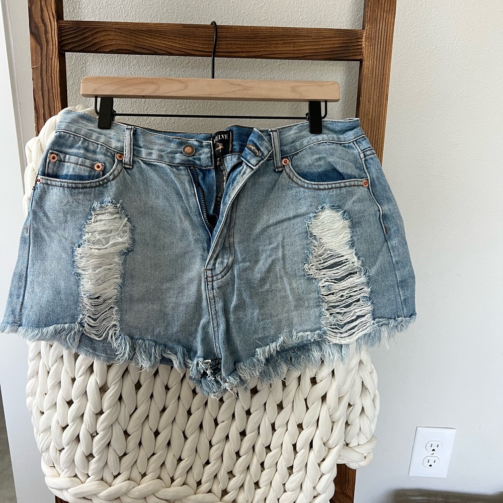 Distressed Jean Shorts
